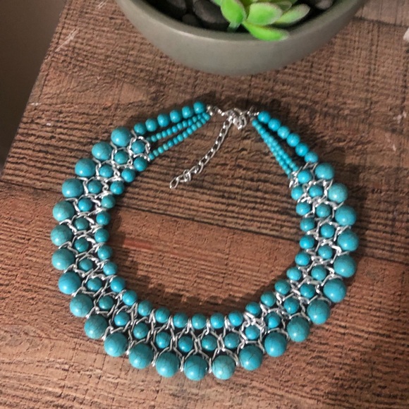 Turquoise statement necklace - Picture 3 of 7